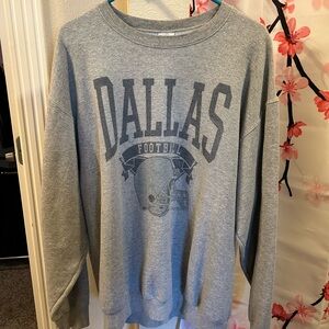 Port and Company Gray Dallas Football Sweater